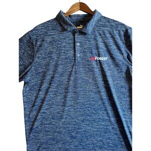Puma LB Foster Mens Polo Shirt XL Blue Polyester